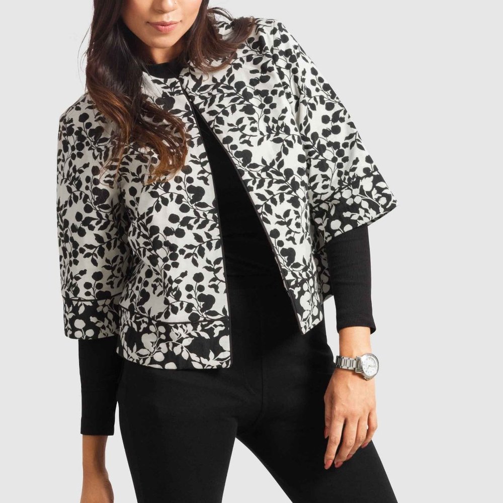 OLGYN Women's Josephine Patterned Cape Coat